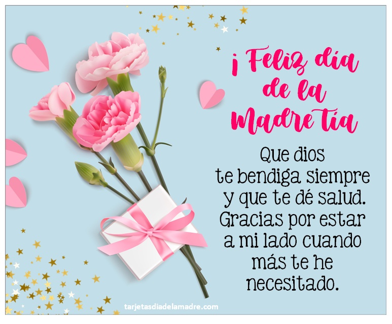 Frases Feliz día de la Madre Tía tarjetas día de la madre