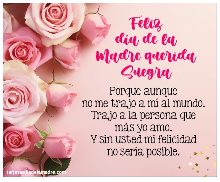 Frases del Día de la Madre para mi Suegra tarjetas día de la madre