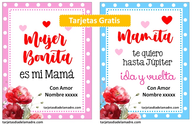 Tarjetas del día de la Madre para editar tarjetas día de la madre